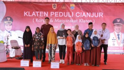 Salurkan Donasi Warga Masyarakat Klaten ke Cianjur, Hamenang : Kekuatan Gotong Royong adalah Jati Diri Bangsa yang Harus Dipertahankan