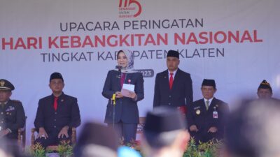 Bupati Klaten Bertindak Sebagai Inspektur Upacara Peringatan Harkitnas Ke-115