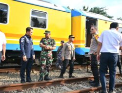 Inspeksi Bersama Jalur Kereta Api Yogyakarta-Wates Diikuti Kasiops Kasrem 072/Pamungkas